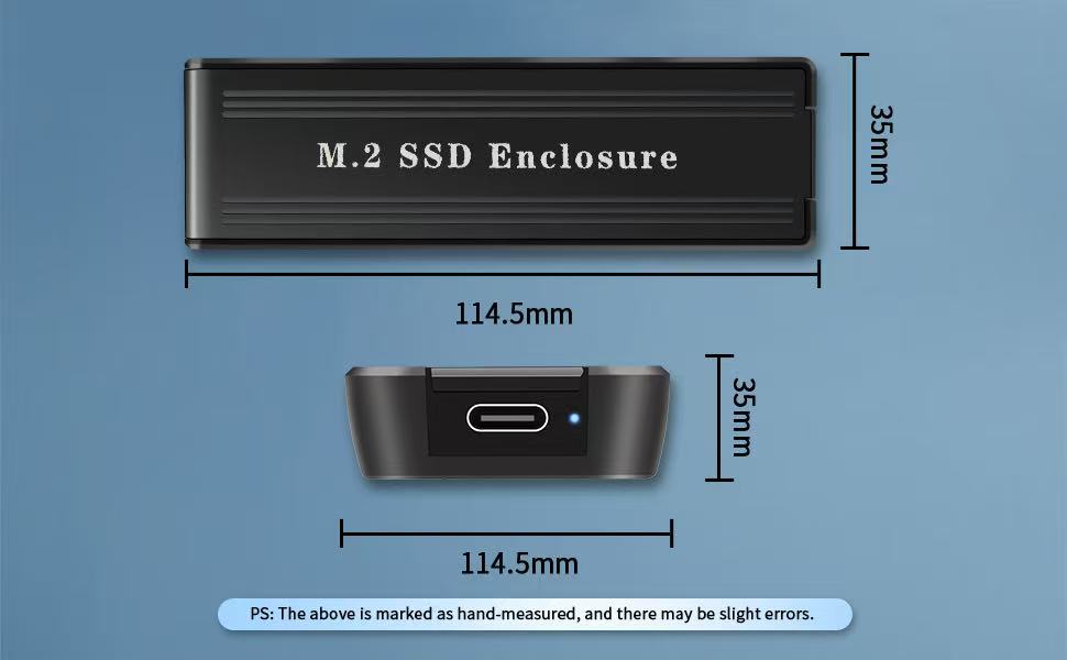 Zilkee NVMe & M.2 SSD Recovery Enclosure — Read Any Modern Laptop SSD (USB-C & USB-A, 10 Gbps)